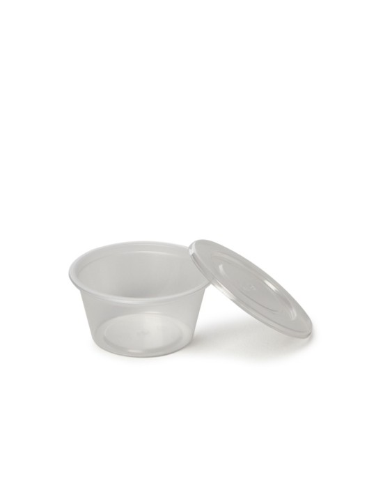 Tarrinas de Plástico con Tapa 85 ml - Productos Hosteleros