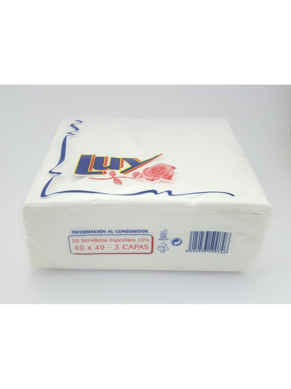 CAJA 1800 SERVILLETAS TISSUE 3 CAPAS 40 X 40 CM