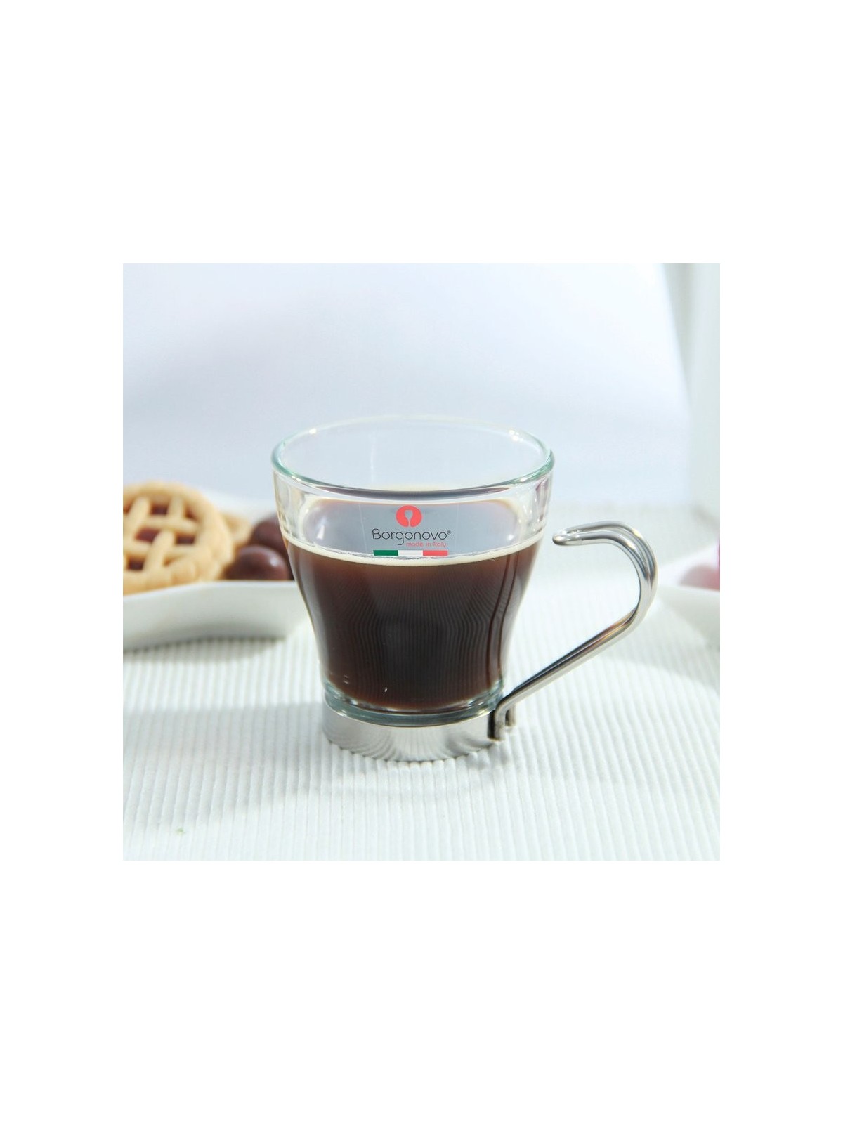 Tazas de Café Cristal con Asa Metal Debora - Hosteleros