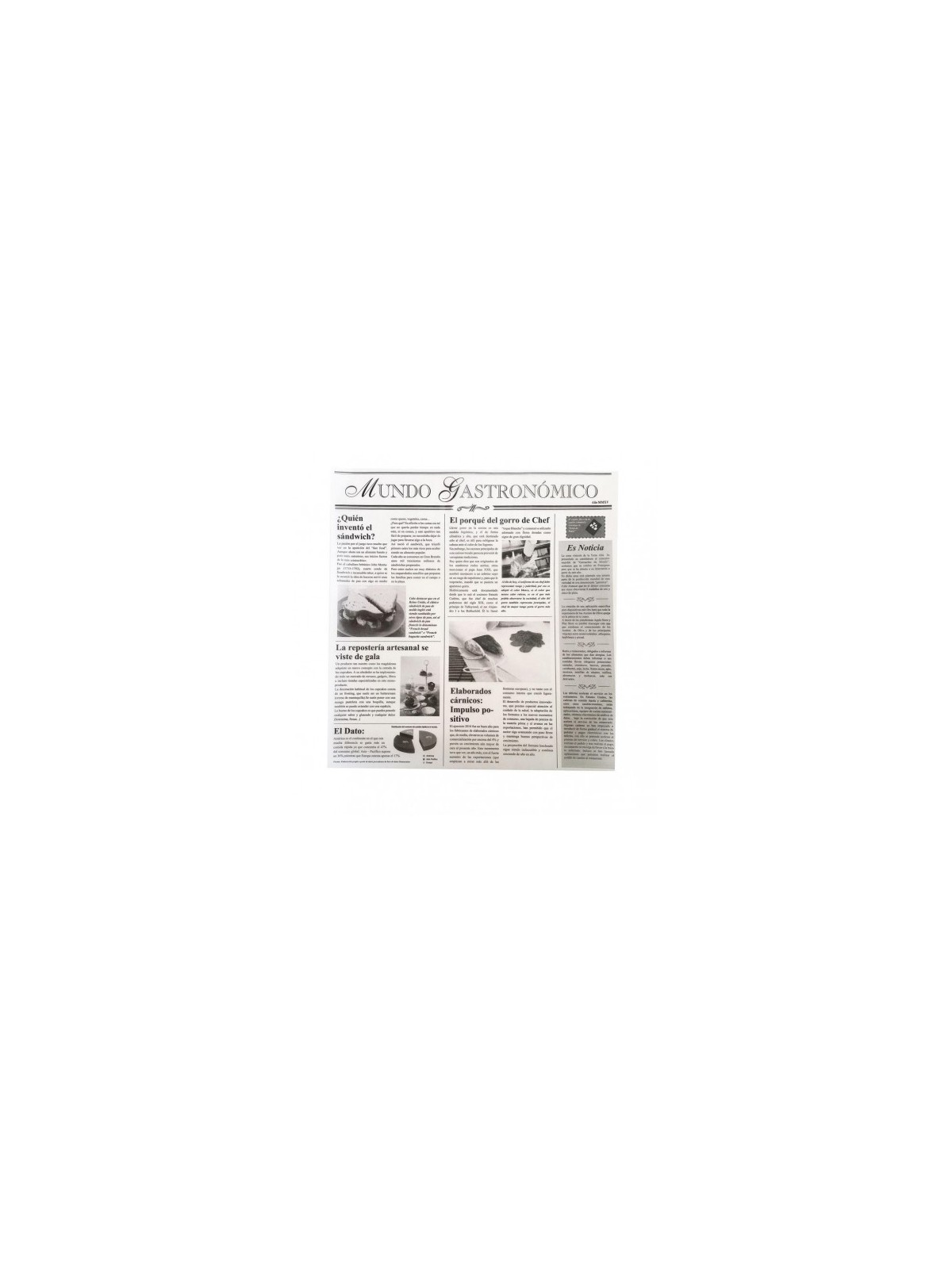 PAPEL ANTIGRASA 28 X 31CM NEWS CAJA 1000 UDS.