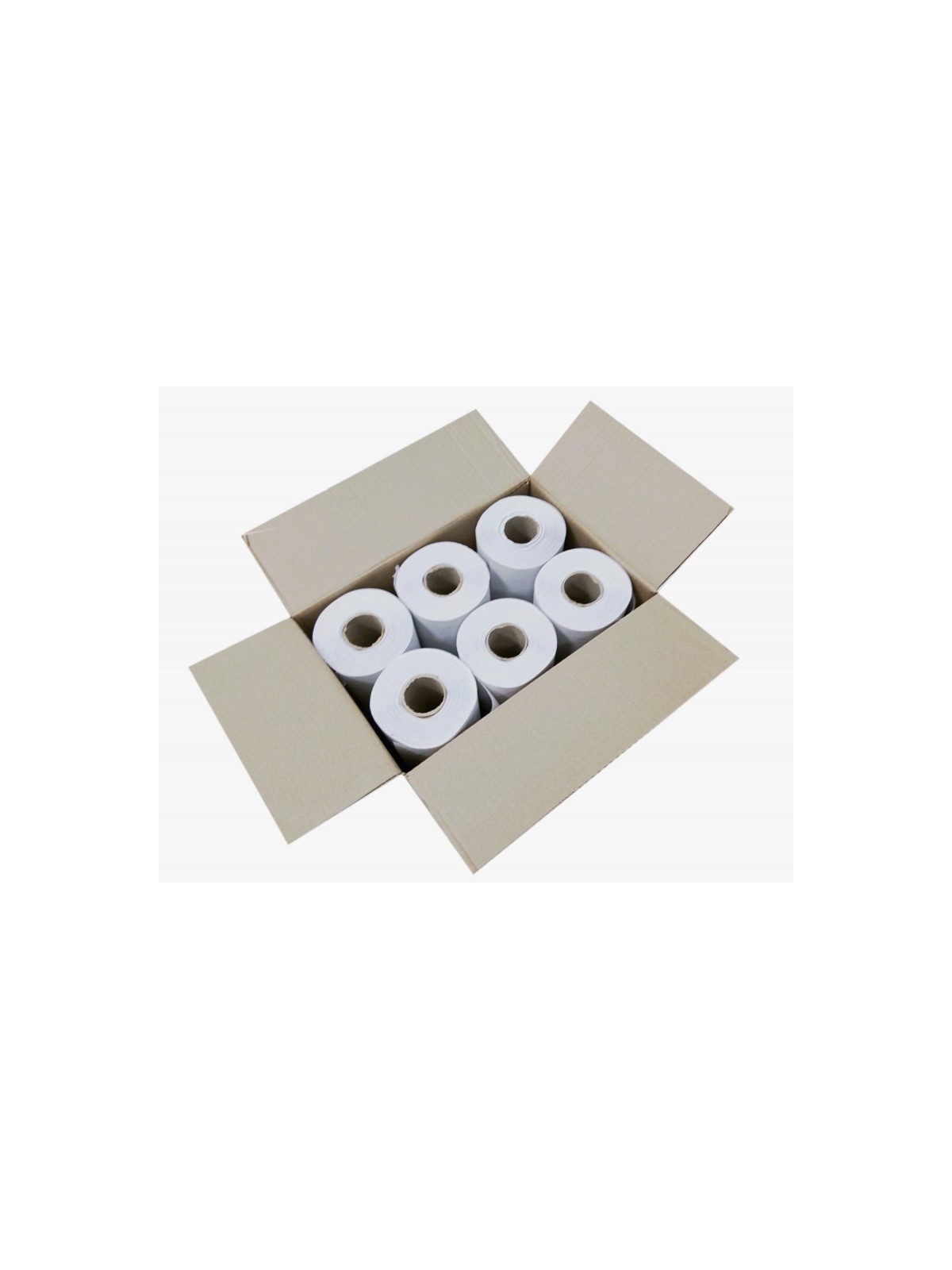 CAJA 6 ROLLO PAPEL CAMILLA 1 CAPA 60 M.