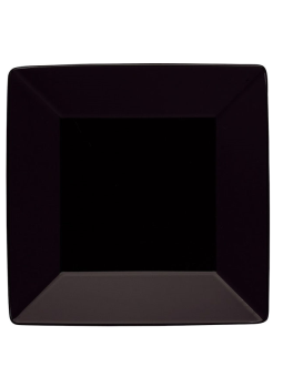 PLATO BÁSICO NEGRO LLANO 28 X 28 CM PORVASAL
