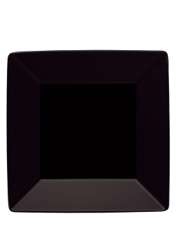 PLATO BÁSICO NEGRO HONDO 22 X 22 CM PORVASAL