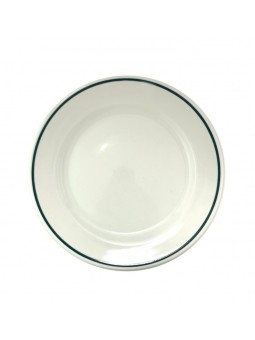 PLATO ISABA FILO VERDE POSTRE 20 CM
