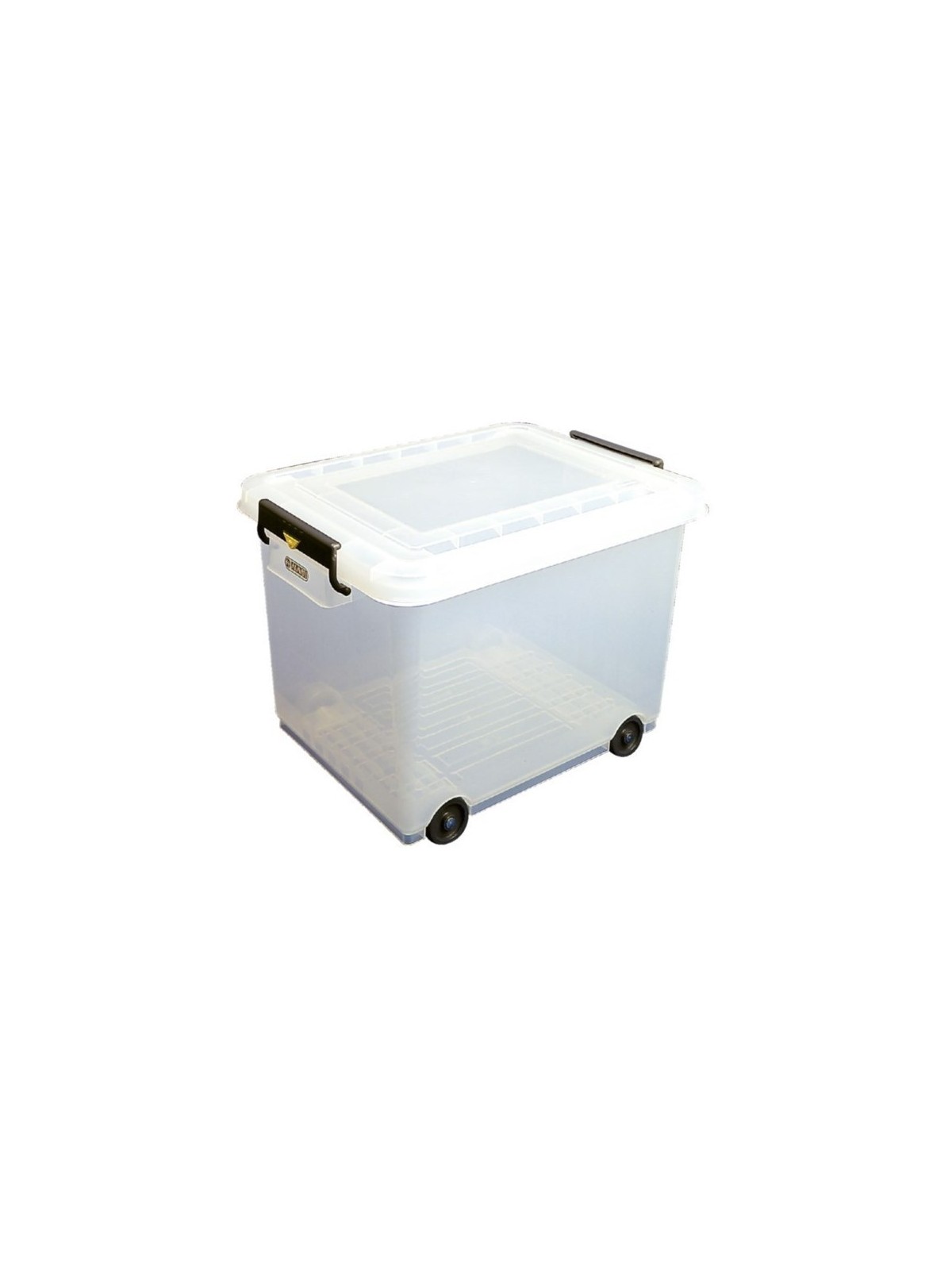 CUBETA CON TAPA Y RUEDAS ARAVEN 60 LITROS