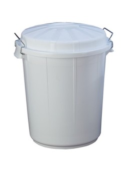 Cubo de Basura Industrial Blanco 95L - Productos Hosteleros