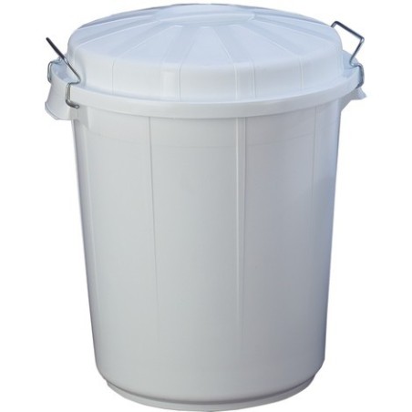 Cubo de Basura Industrial Blanco 95L - Productos Hosteleros