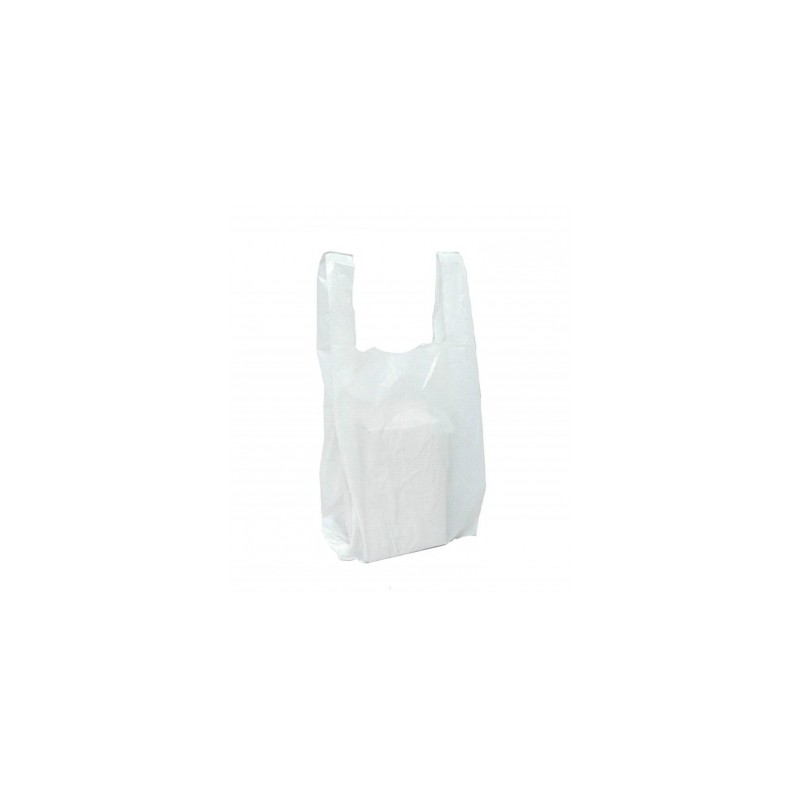 Bolsas de plástico con asas (tipo camiseta), 40 x 60 cm