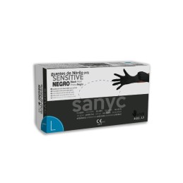 GUANTES DE NITRILO NEGRO SANYC