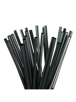 PACK 500 PAJITAS PP NEGRA 8 x 230 mm
