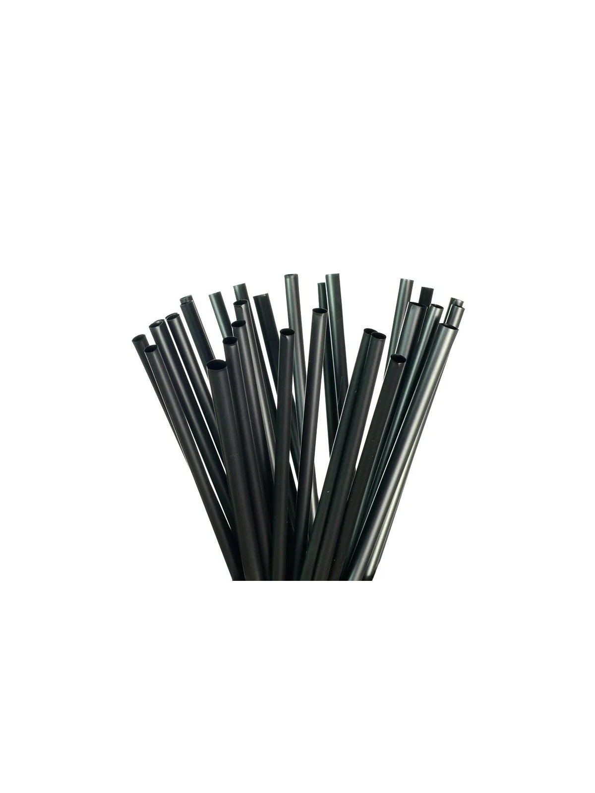 PACK 500 PAJITAS PP NEGRA 8 x 230 mm