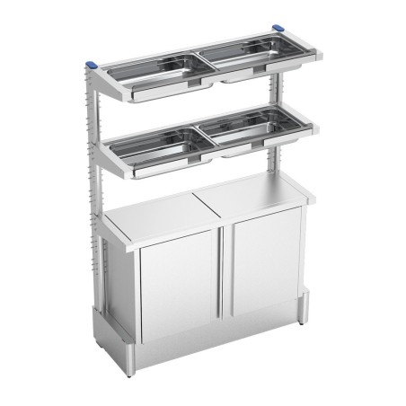 Estantería con armario para botellas de zumo 117x45x170cm