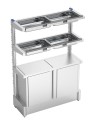 Estantería con armario para botellas de zumo 117x45x170cm