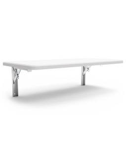 Estante fibra blanca con cartelas abatibles de 70x33x20cm