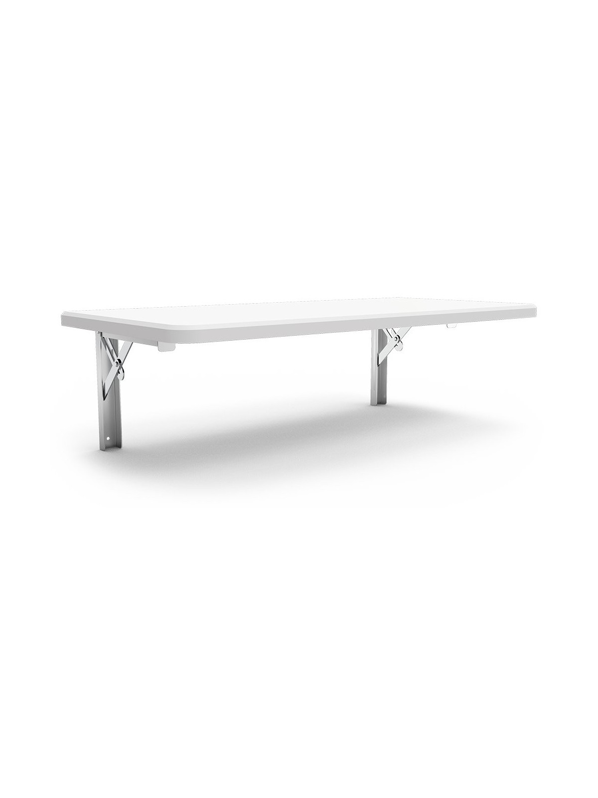 Estante fibra blanca con cartelas abatibles de 70x33x20cm
