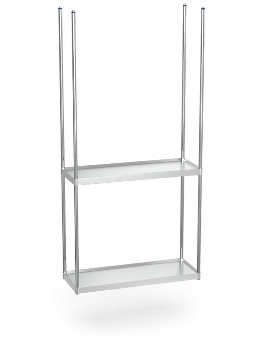 Estantería inox suspendida 99x39x200cm