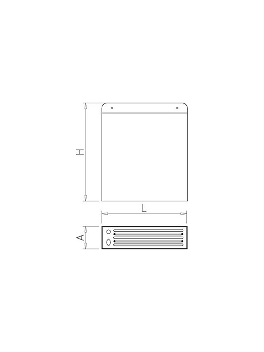 Portacuchillos para adosar con envolvente 38x9x42cm