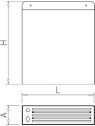 Portacuchillos para adosar con envolvente 38x9x42cm