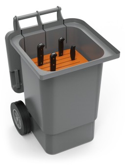 Contenedor cuadrado para transporte cuchillos 47x55x67cm