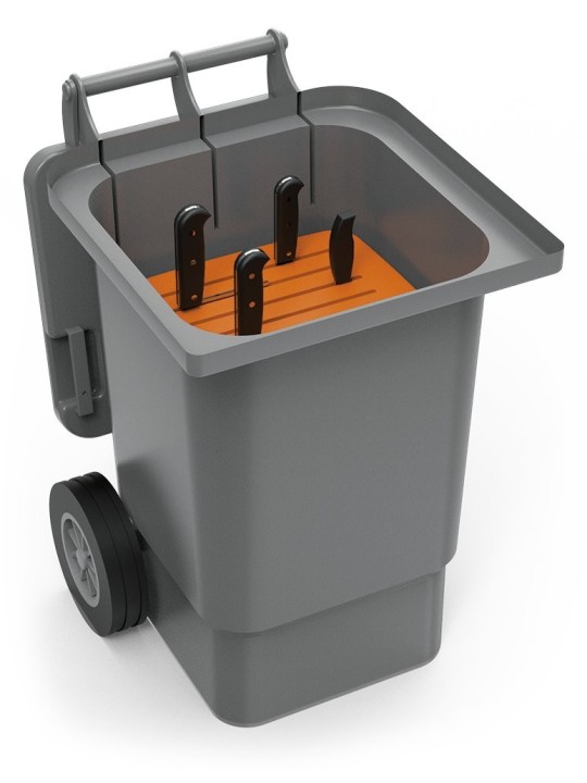 Contenedor cuadrado para transporte cuchillos 47x55x67cm
