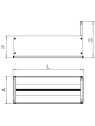 Portacuchillos con doble alojamiento de sobremesa 43x16x14cm
