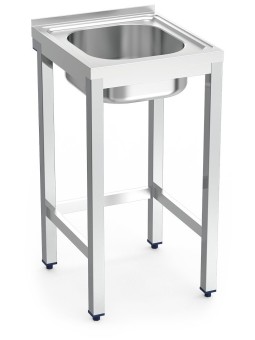 Fregadero con soporte 1C 45x45x85cm