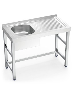 Fregadero con soporte 1C,ED 80x50x85cm