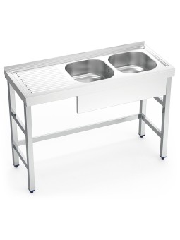 Fregadero con soporte 2C,EI 120x50x85cm