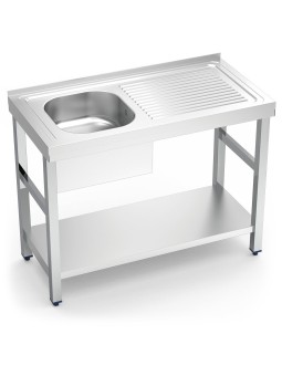 Fregadero c/soporte c/entre.1C,ED 80x50x85cm