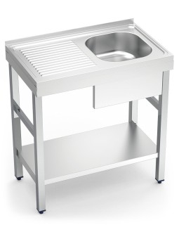 Fregadero c/soporte c/entre.1C,EI 80x50x85cm