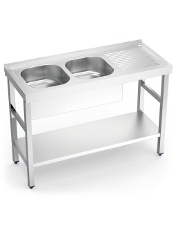 Fregadero c/soporte c/entre.2C,ED 120x50x85cm