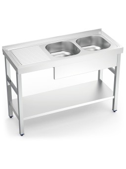 Fregadero c/soporte c/entre.2C,EI 120x50x85cm