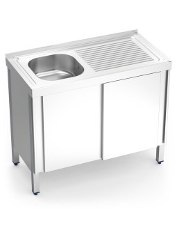Fregadero c/ptas.correderas 1C,ED 80x50x85cm