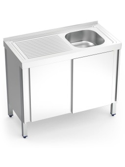 Fregadero c/ptas.correderas 1C,EI 80x50x85cm