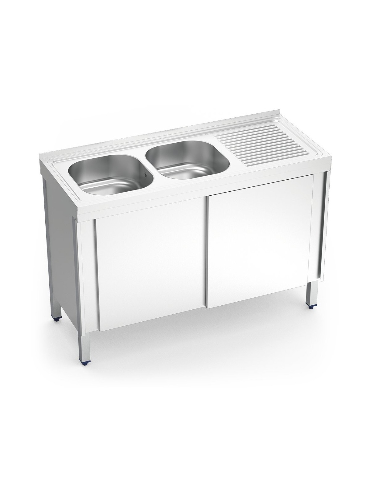 Fregadero c/ptas.correderas 2C,ED 120x50x85cm