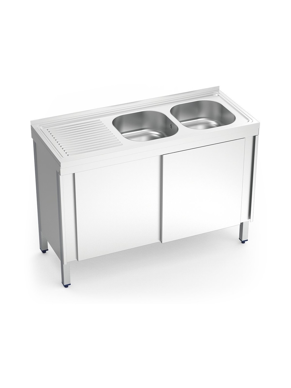 Fregadero c/ptas.correderas 2C,EI 120x50x85cm