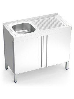 Fregadero c/ptas.abatibles 1C,ED 80x50x85cm