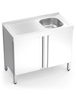 Fregadero c/ptas.abatibles 1C,EI 80x50x85cm