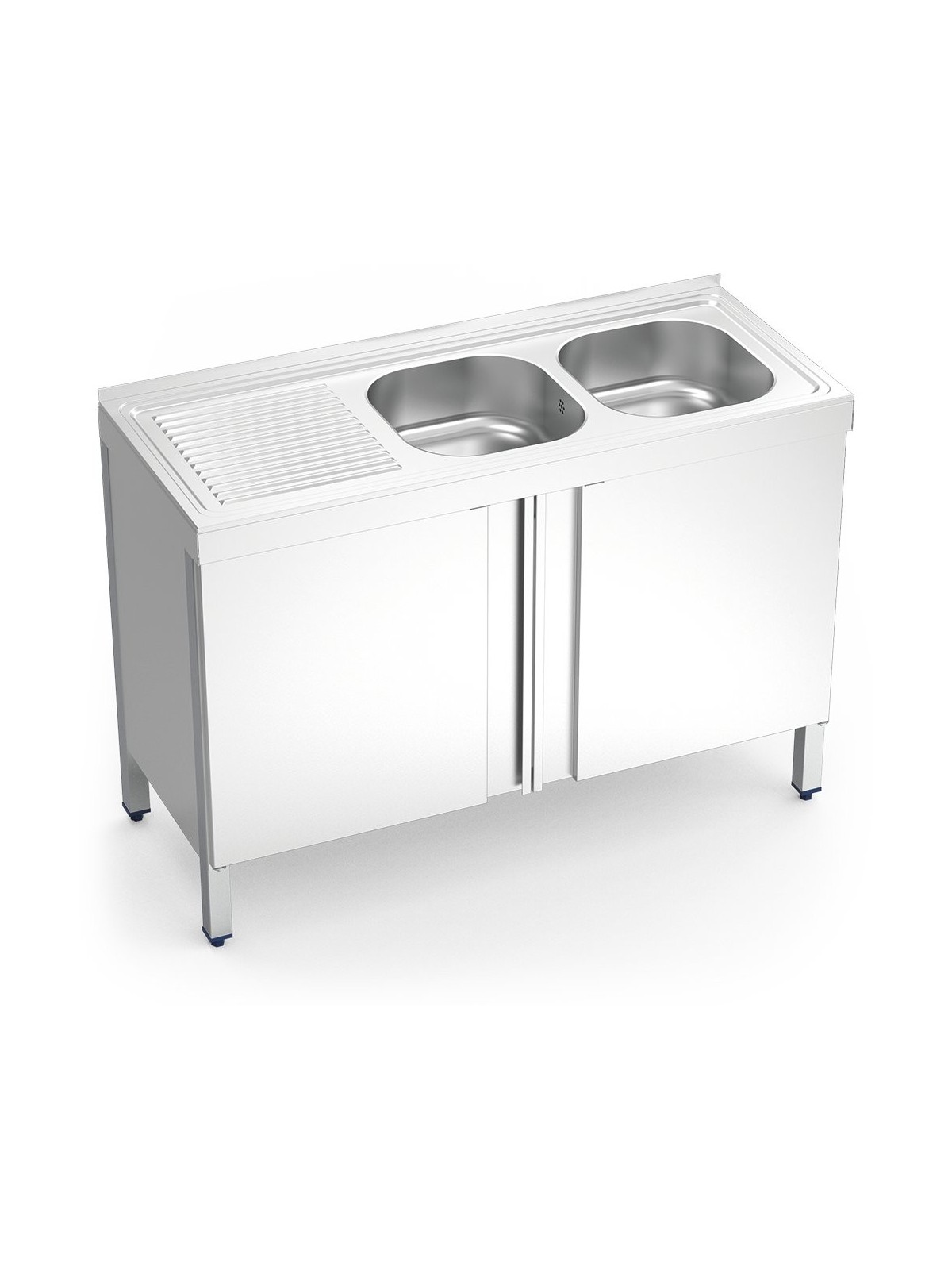 Fregadero c/ptas.abatibles 2C,EI 120x50x85cm