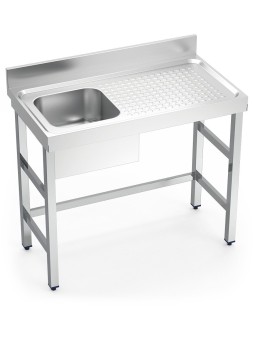 Fregadero con soporte 1C,ED 100x55x85cm