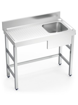 Fregadero con soporte 1C,EI 100x55x85cm