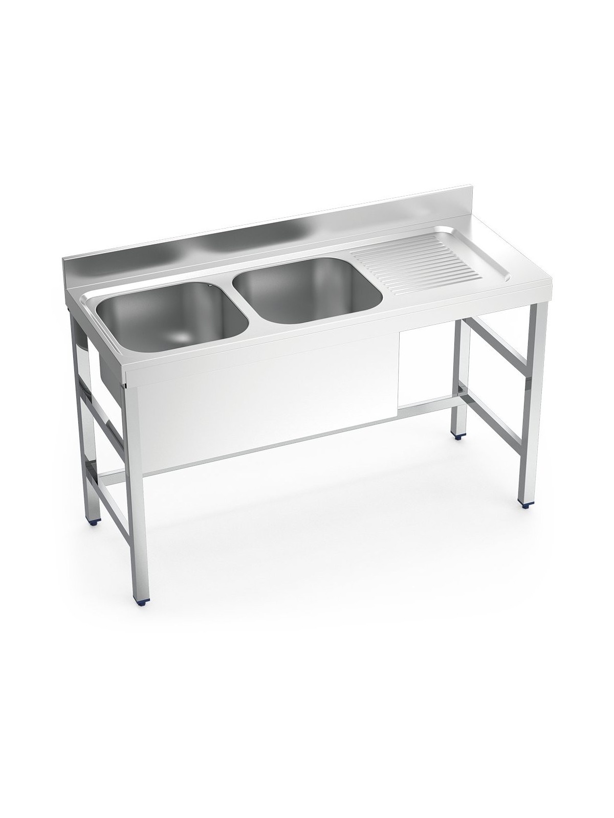 Fregadero con soporte 2C,ED 140x55x85cm