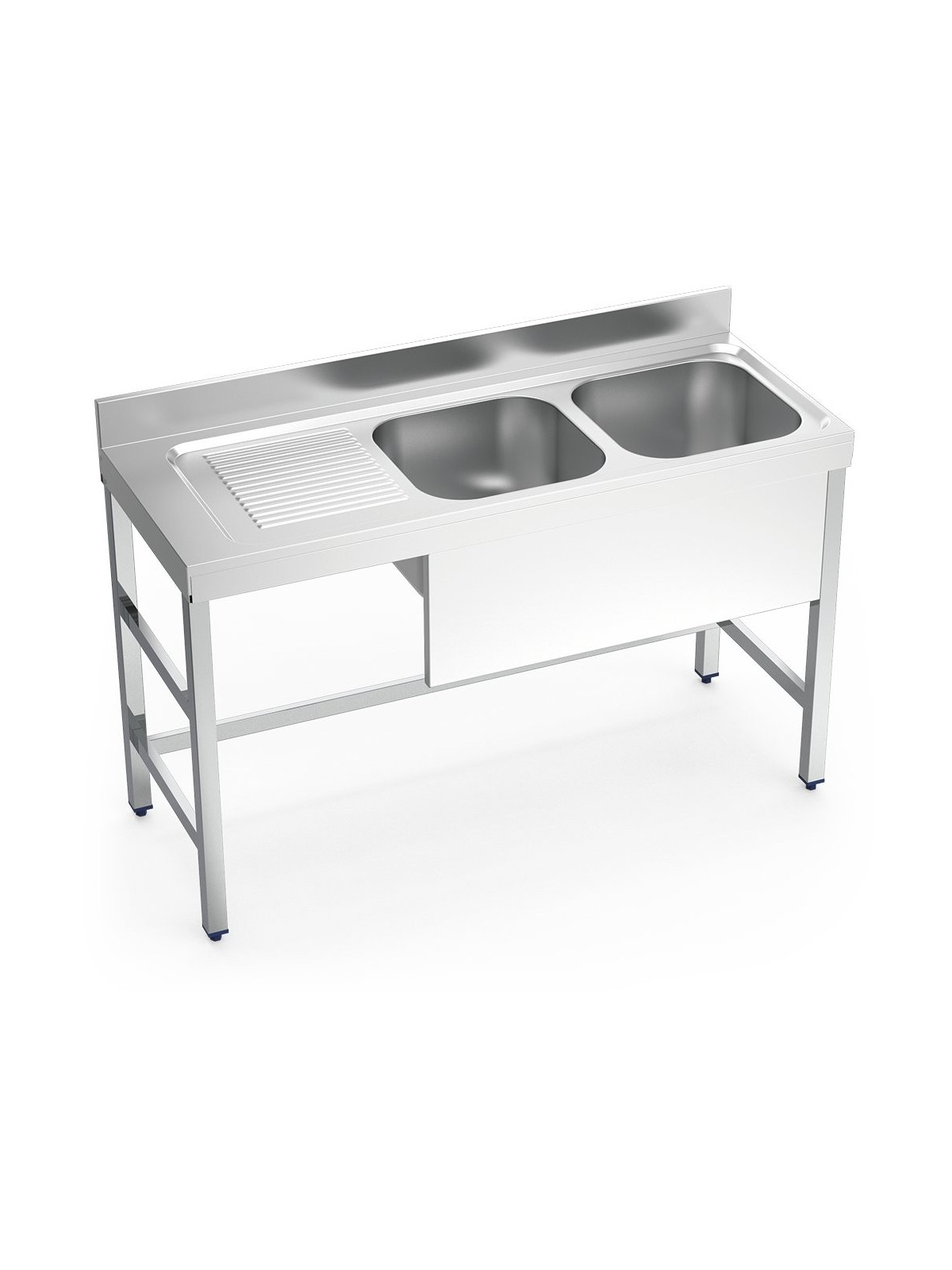 Fregadero con soporte 2C,EI 140x55x85cm