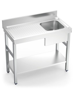 Fregadero c/soporte c/entre.1C,EI 100x55x85cm