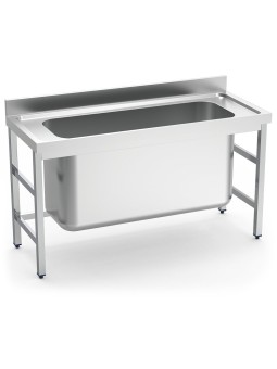Fregadero gran capacidad 1 cubeta 150x60x85cm