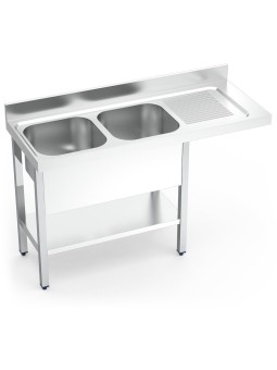 Fregadero para lavavasos 2C,ED 140x55x85cm