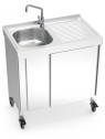 Fregadero portátil automático agua fría 80x50x86cm