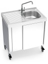 Fregadero portátil automático agua fría 80x50x86cm