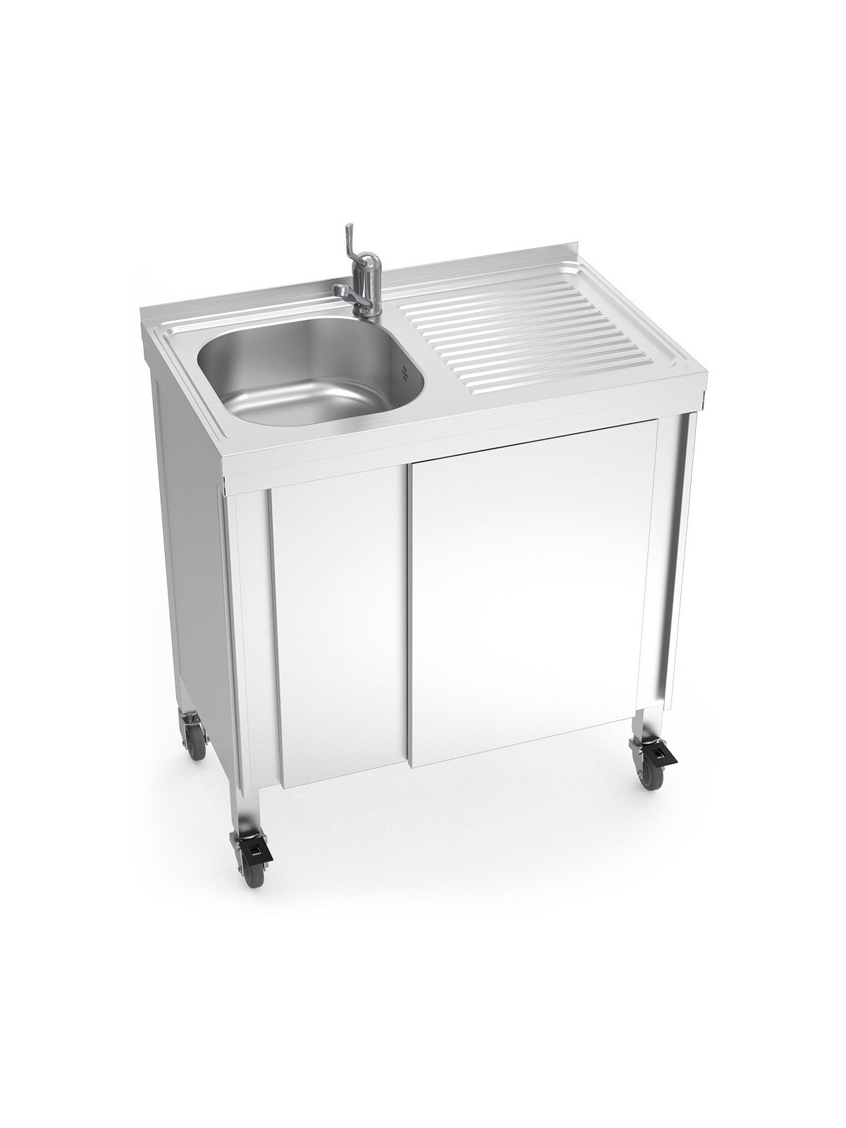 Fregadero portátil automático agua fría y caliente 80x50x86cm