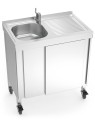 Fregadero portátil automático agua fría y caliente 80x50x86cm
